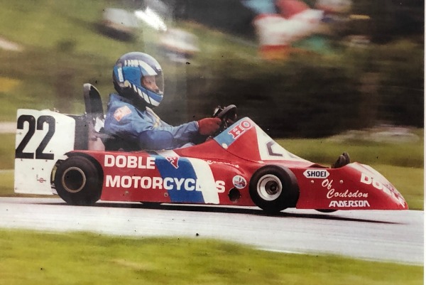 Mike Doble makes his 250 national debut at Cadwell Park in 1990