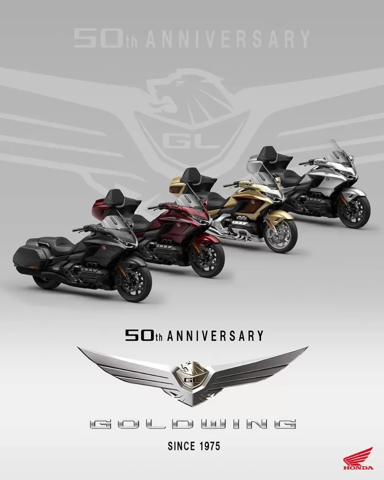 527577 25ym Honda Gl1800 Gold Wing And Gold Wing Tour Models Celebrate Half A