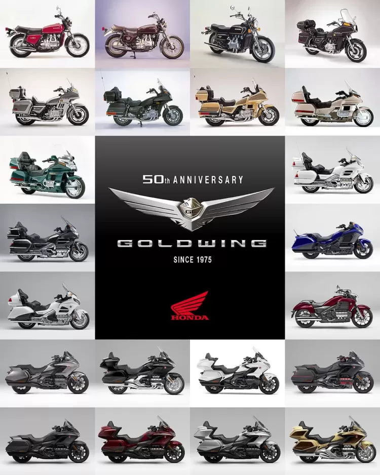 527576 25ym Honda Gl1800 Gold Wing And Gold Wing Tour Models Celebrate Half A